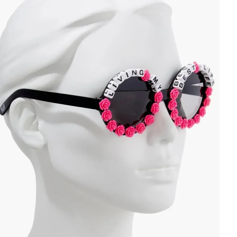 Rad + Refined Round Embellished Sunglasses
